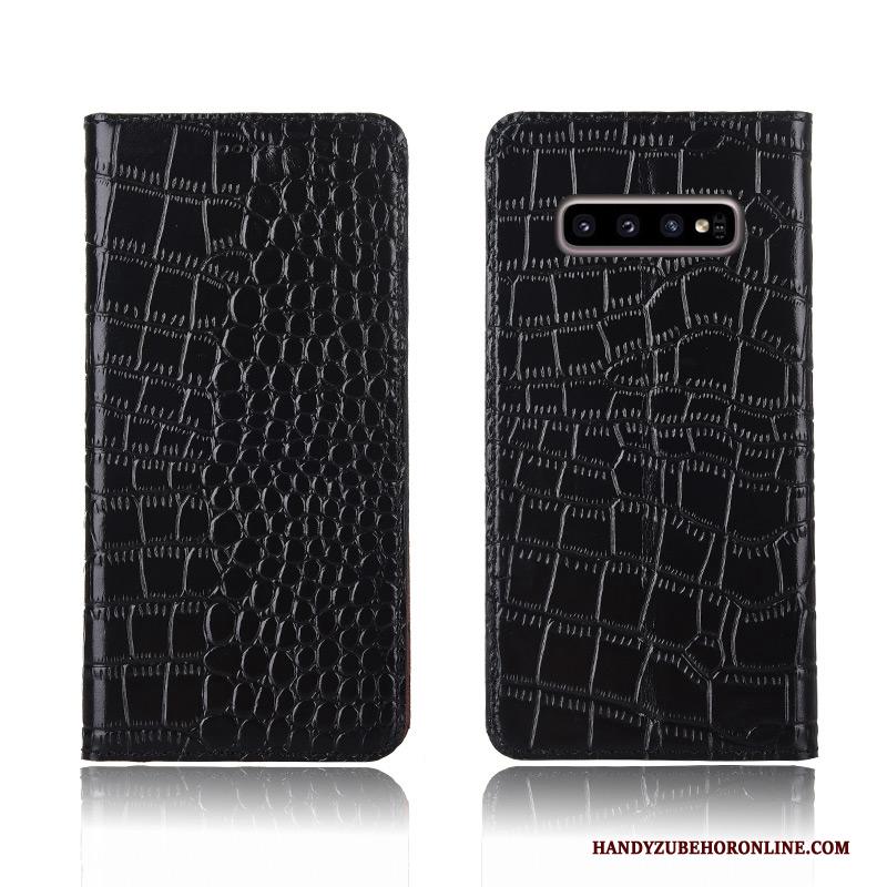 Samsung Galaxy S10+ Hoesje Telefoon Anti-fall Mobiele Telefoon All Inclusive Blauw Leren Etui Nieuw