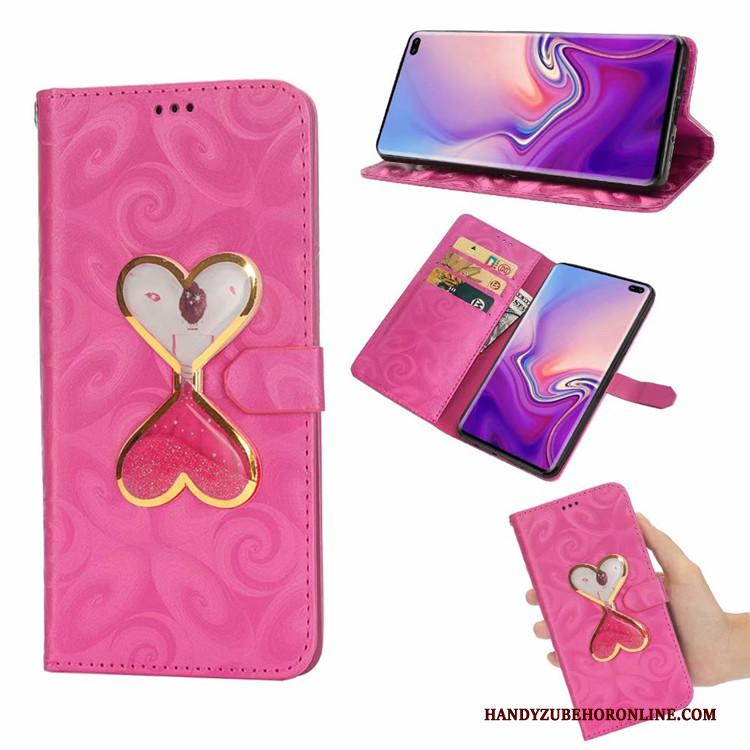 Samsung Galaxy S10+ Hoesje Telefoon Bescherming Drijfzand Ster Roze Liefde Geschilderd