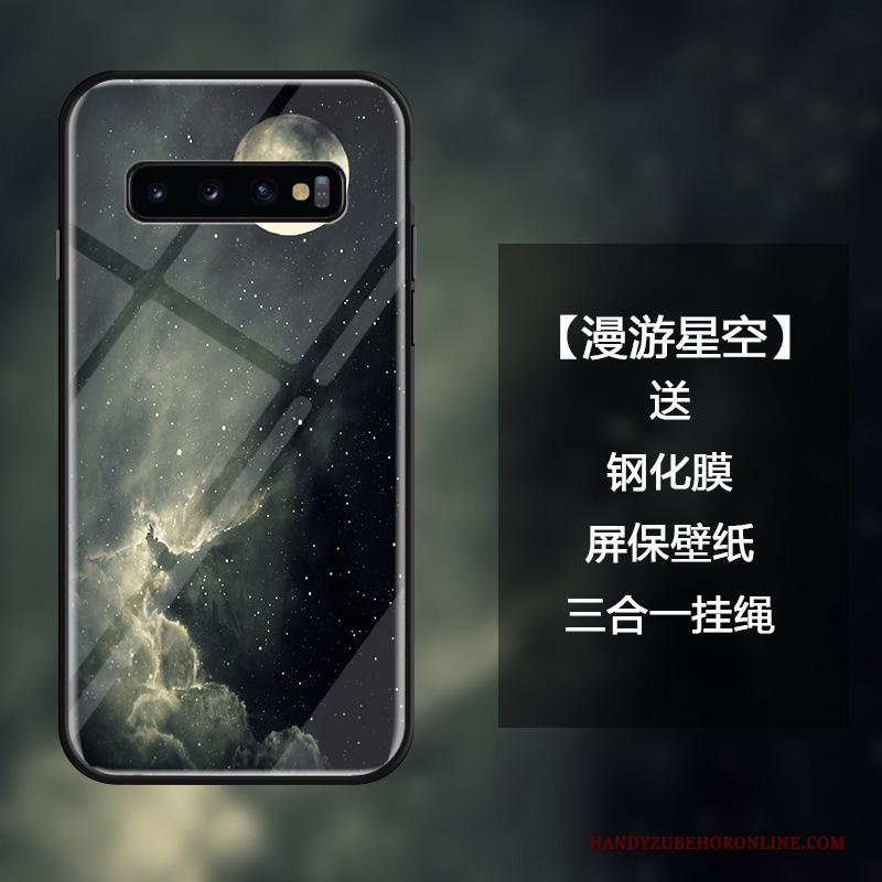 Samsung Galaxy S10 Hoesje Telefoon Bescherming Hanger Persoonlijk Scheppend Net Red Gehard Glas