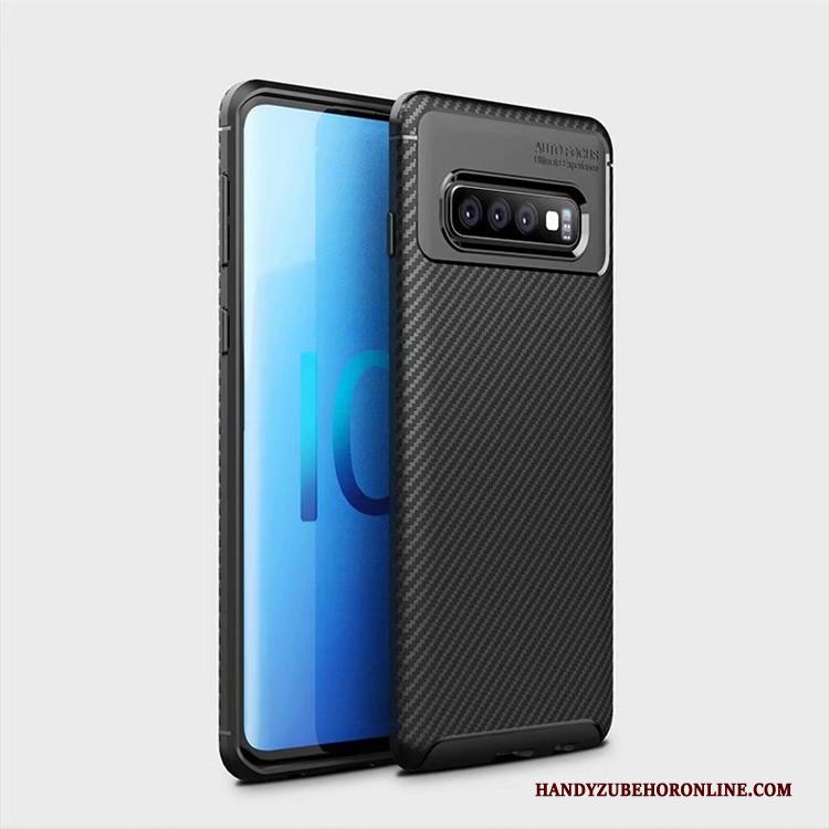 Samsung Galaxy S10 Hoesje Telefoon Fiber Blauw Anti-fall Ster Schrobben Bescherming