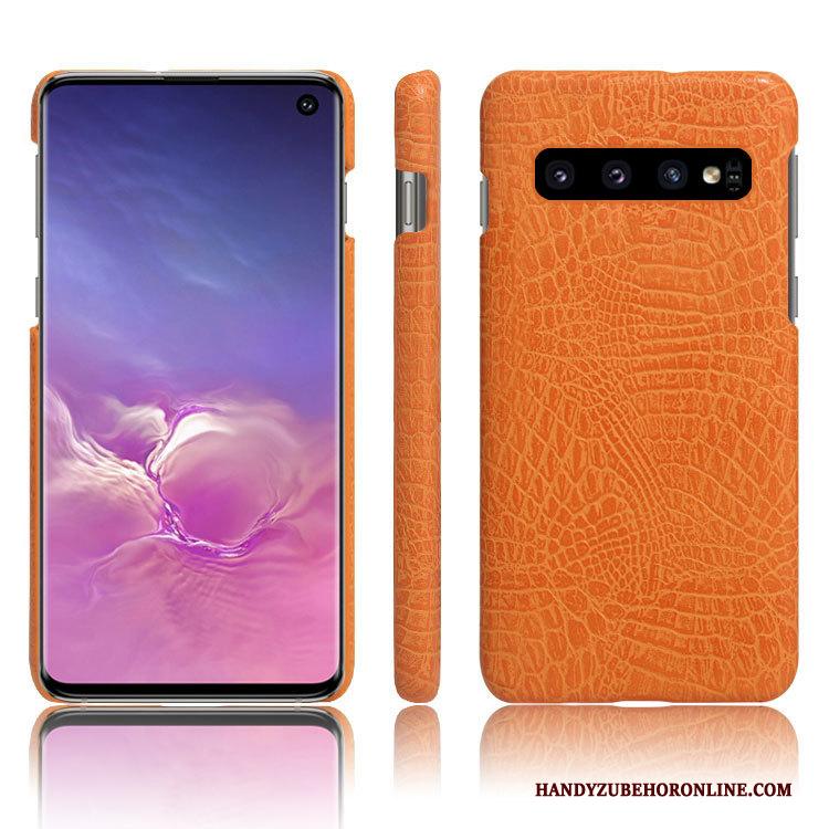 Samsung Galaxy S10+ Hoesje Telefoon Geel Ster Mobiele Telefoon Bescherming Anti-fall Leren Etui