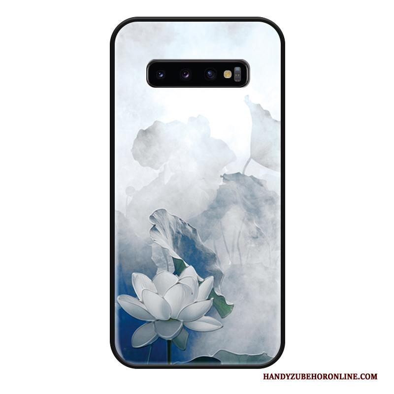 Samsung Galaxy S10 Hoesje Telefoon Hanger Vers Vintage Bescherming Ster Wit