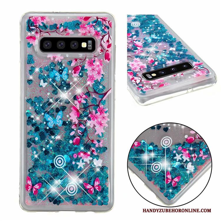 Samsung Galaxy S10 Hoesje Telefoon Spotprent Zacht Ster Drijfzand Roze Goud