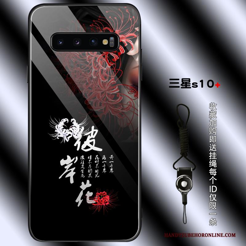 Samsung Galaxy S10+ Kers Hoesje Telefoon Purper Eenvoudige Anti-fall Trendy Merk Siliconen