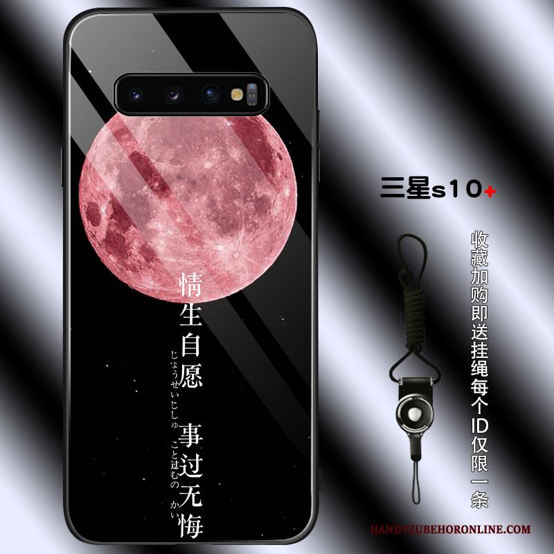 Samsung Galaxy S10+ Kers Hoesje Telefoon Purper Eenvoudige Anti-fall Trendy Merk Siliconen