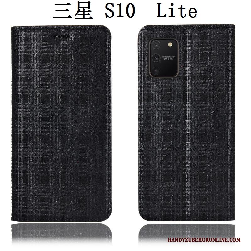 Samsung Galaxy S10 Lite Fluweel Hoesje Telefoon Ster Wijnrood All Inclusive Bescherming Folio