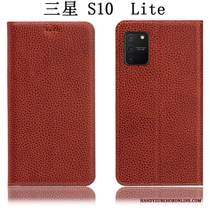 Samsung Galaxy S10 Lite Hoes Rood Patroon Ster Hoesje Telefoon Bescherming Soort Aziatische Vrucht