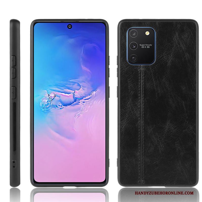 Samsung Galaxy S10 Lite Koe Hoesje Telefoon Rood Patroon Hard Bescherming Ster