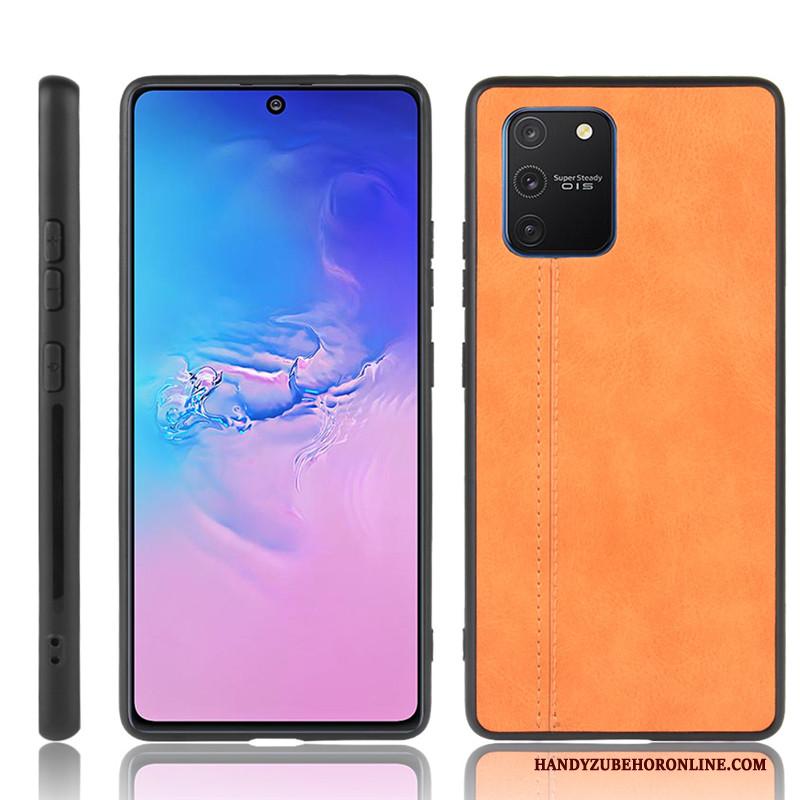 Samsung Galaxy S10 Lite Koe Hoesje Telefoon Rood Patroon Hard Bescherming Ster