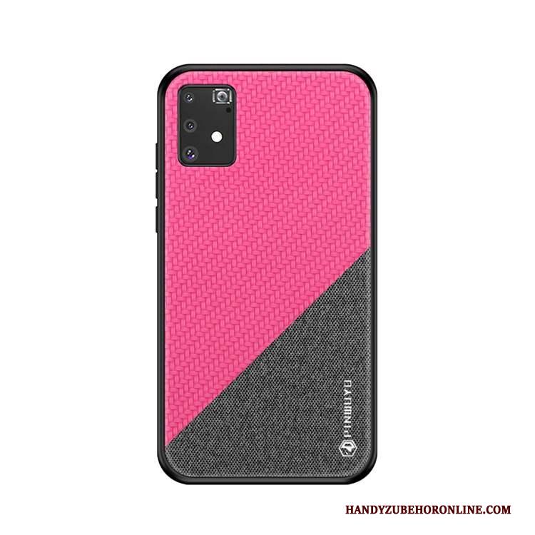 Samsung Galaxy S10 Lite Roze Leren Etui Anti-fall Hoesje Telefoon Ster All Inclusive Schrobben