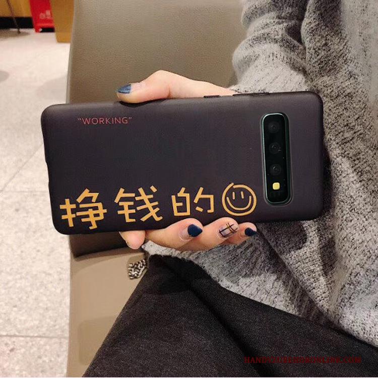 Samsung Galaxy S10 Net Red Groen Dun Trend Siliconen Hoes Hoesje Telefoon