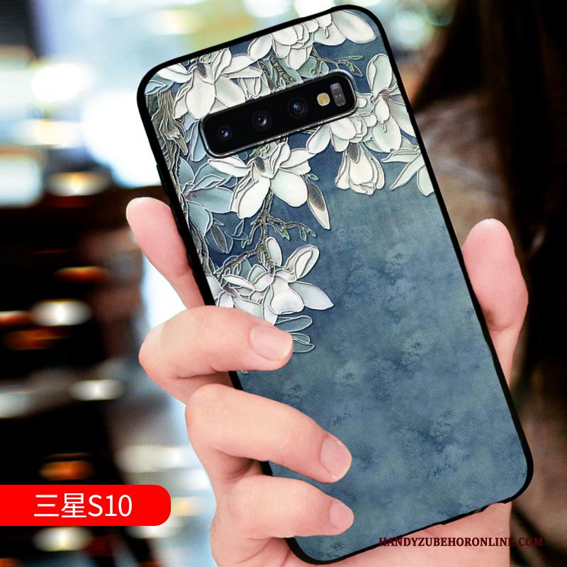 Samsung Galaxy S10 Scheppend Net Red Hoesje Pas Zacht Wit Telefoon