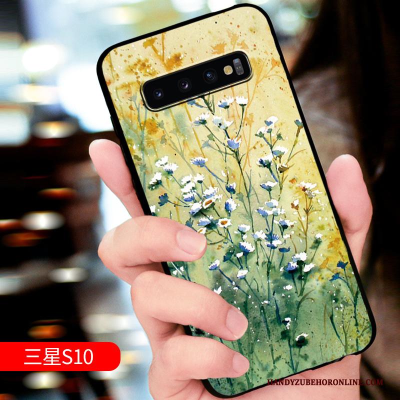 Samsung Galaxy S10 Scheppend Net Red Hoesje Pas Zacht Wit Telefoon