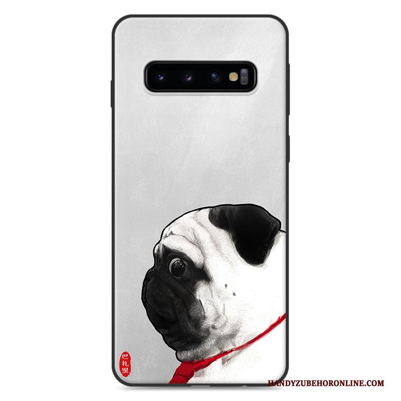 Samsung Galaxy S10+ Siliconen Anti-fall Eenvoudige Trend Hoesje Telefoon Ster Lovers