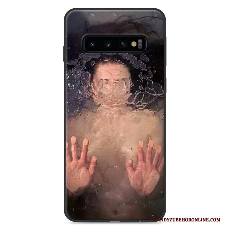 Samsung Galaxy S10+ Siliconen Anti-fall Eenvoudige Trend Hoesje Telefoon Ster Lovers