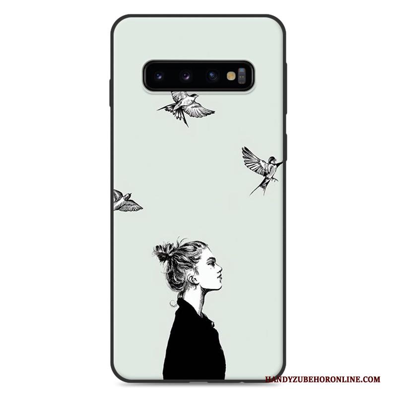 Samsung Galaxy S10+ Siliconen Anti-fall Eenvoudige Trend Hoesje Telefoon Ster Lovers