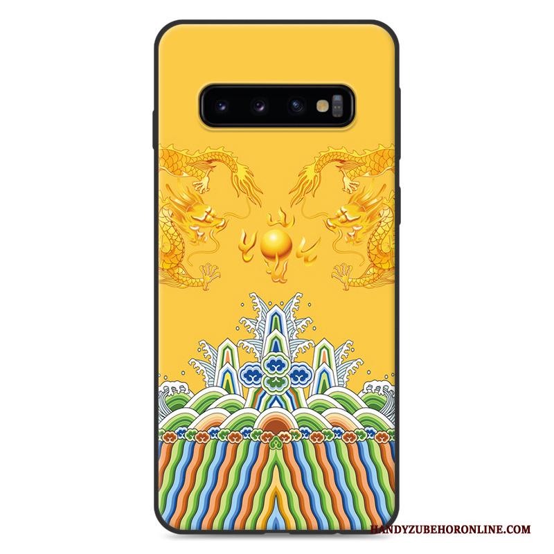 Samsung Galaxy S10+ Siliconen Anti-fall Eenvoudige Trend Hoesje Telefoon Ster Lovers