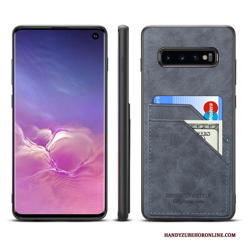 Samsung Galaxy S10 Siliconen Echt Leer Hoesje Bescherming Groen Ster All Inclusive