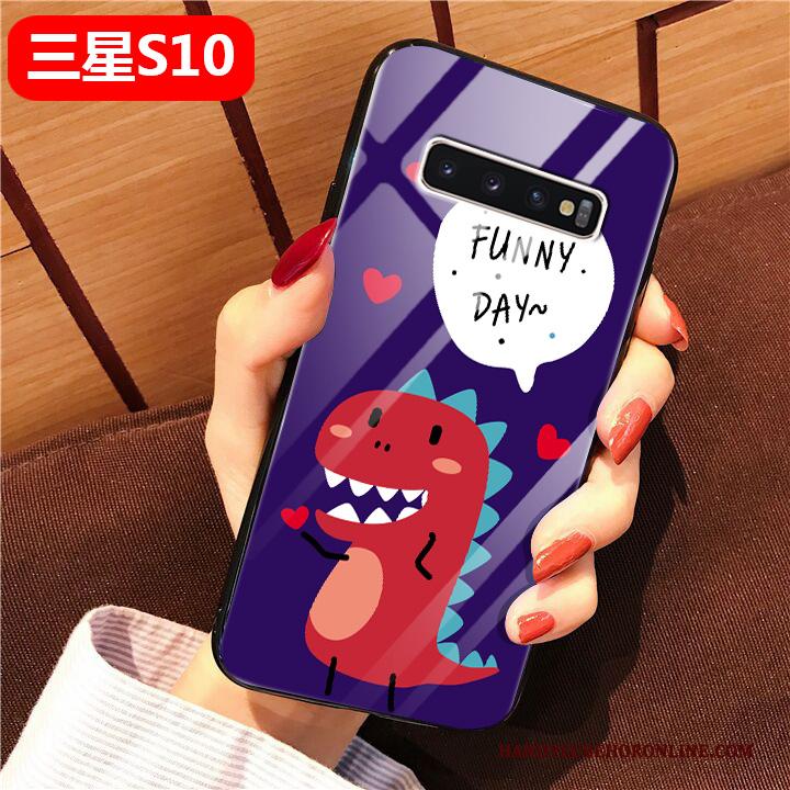 Samsung Galaxy S10 Siliconen Hoesje All Inclusive Zacht Blauw Net Red Spotprent