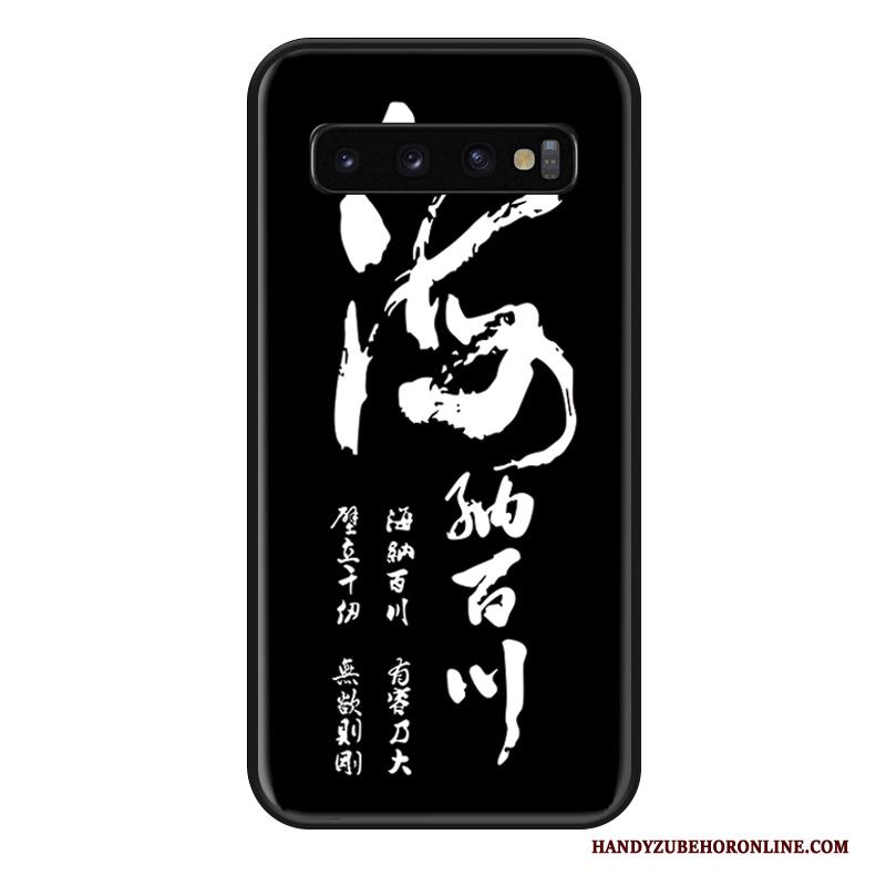 Samsung Galaxy S10 Ster All Inclusive Hoes Zwart Hanger Hoesje Telefoon Trendy Merk