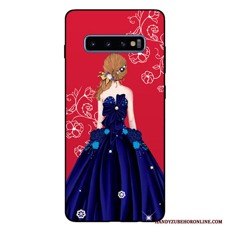 Samsung Galaxy S10+ Zacht Hoesje Telefoon Siliconen All Inclusive Mode Rood Ster