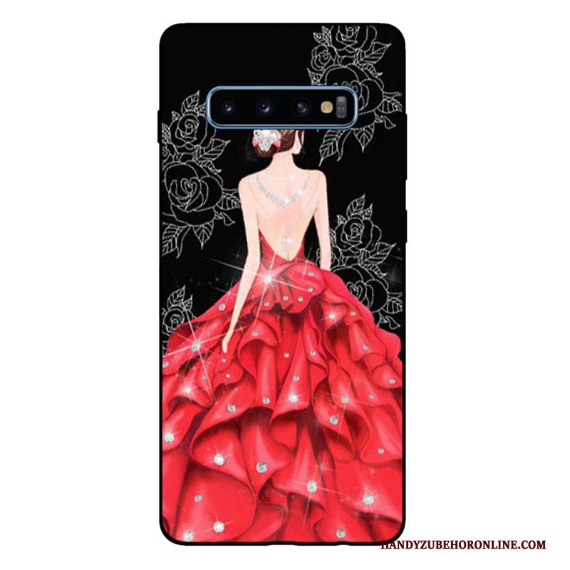 Samsung Galaxy S10+ Zacht Hoesje Telefoon Siliconen All Inclusive Mode Rood Ster