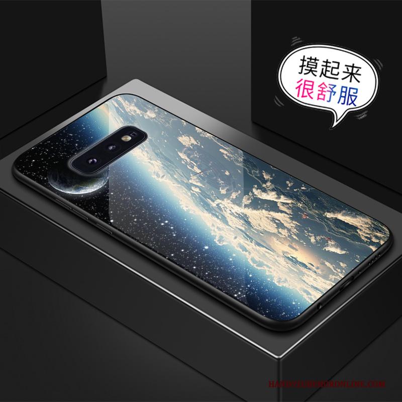 Samsung Galaxy S10e Anti-fall Glas Ster Geel Hoesje Telefoon Scheppend