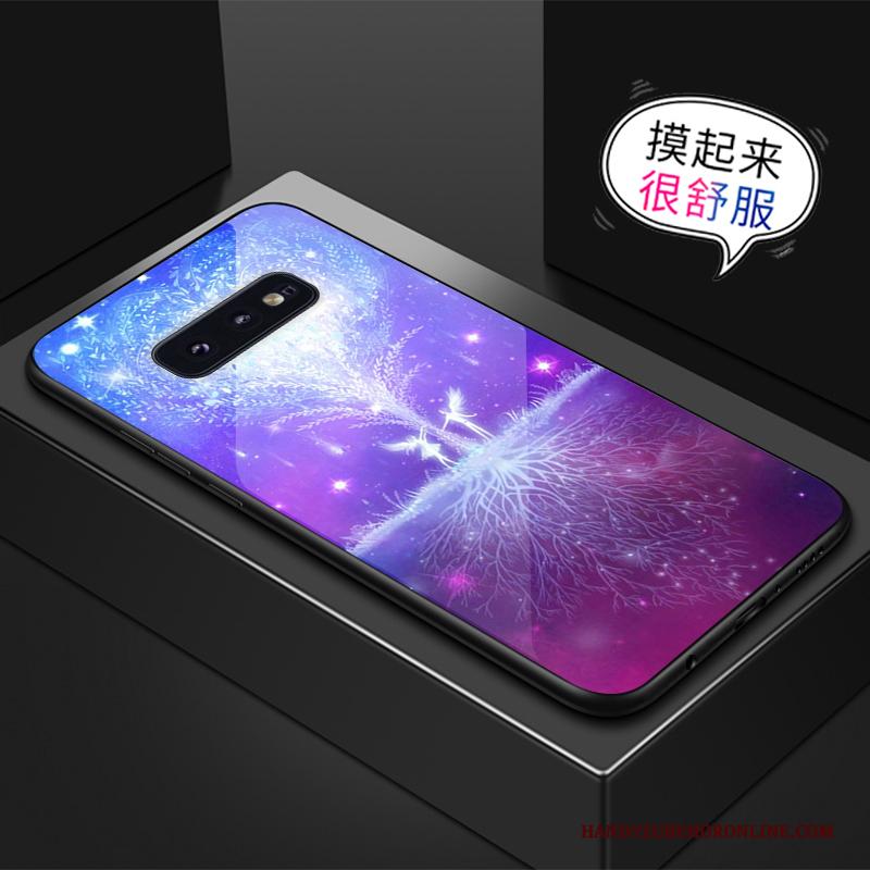 Samsung Galaxy S10e Anti-fall Glas Ster Geel Hoesje Telefoon Scheppend