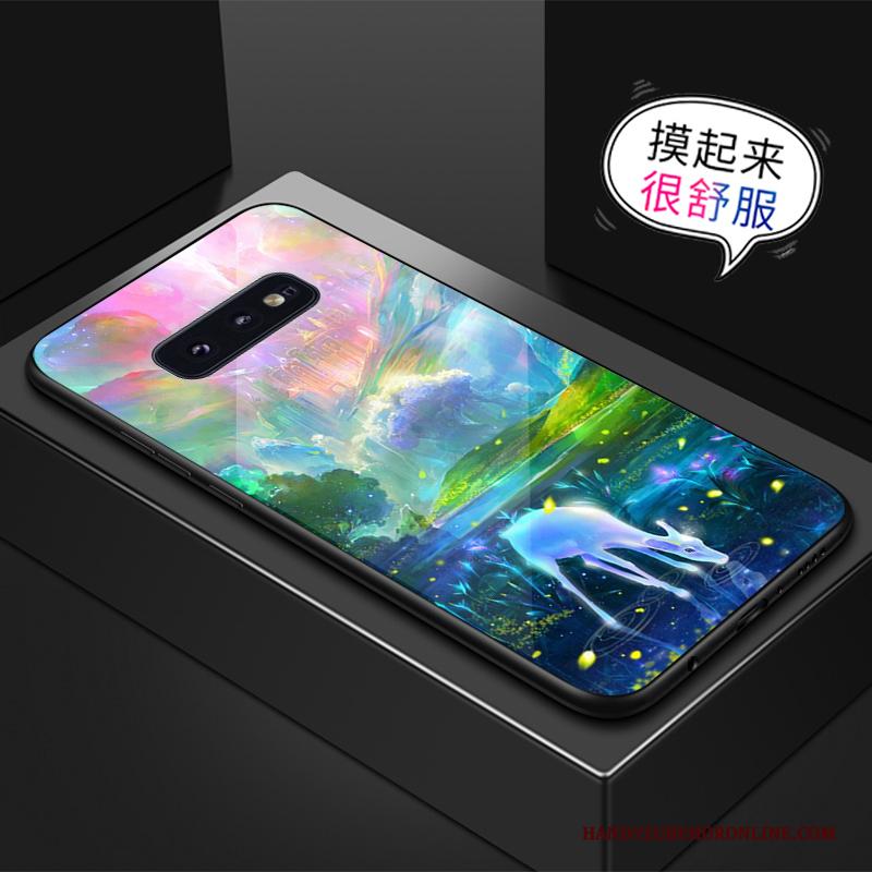 Samsung Galaxy S10e Anti-fall Glas Ster Geel Hoesje Telefoon Scheppend