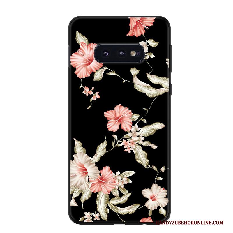 Samsung Galaxy S10e Bescherming Kunst Blauw Spotprent Hoesje Telefoon Trend Ster