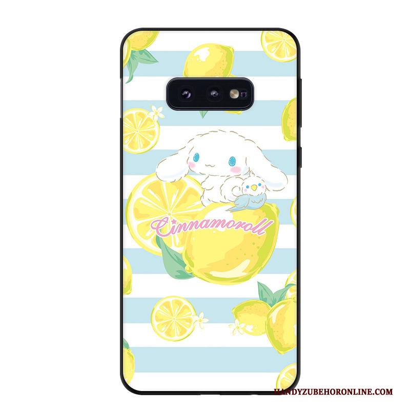 Samsung Galaxy S10e Bescherming Kunst Blauw Spotprent Hoesje Telefoon Trend Ster