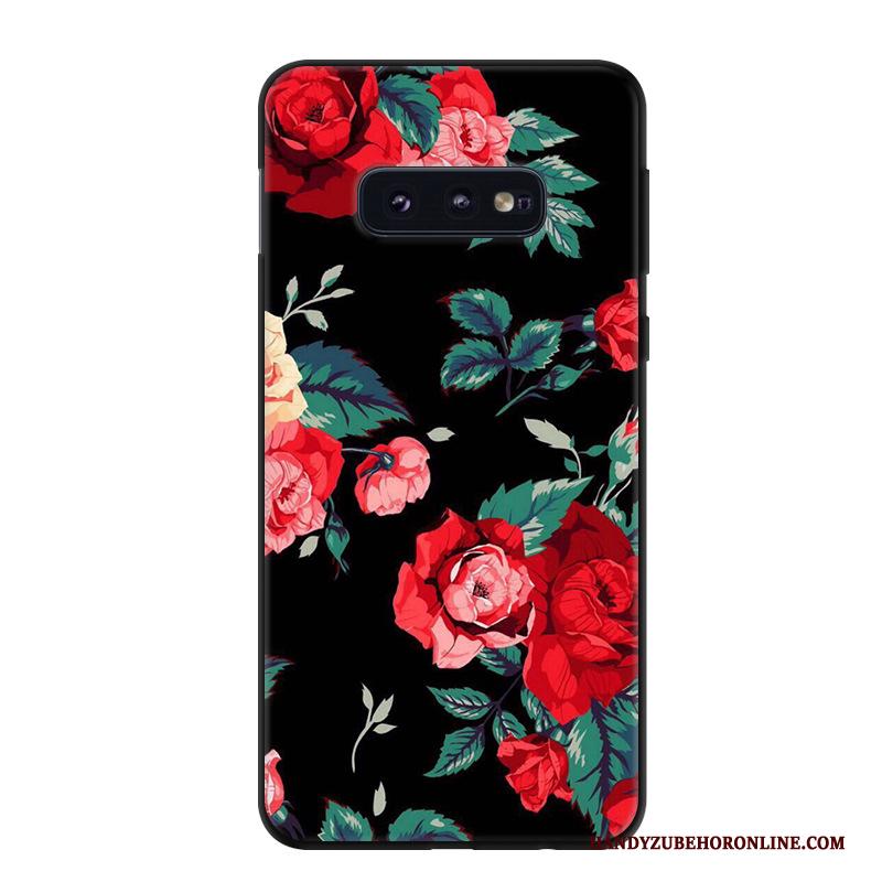 Samsung Galaxy S10e Bescherming Kunst Blauw Spotprent Hoesje Telefoon Trend Ster