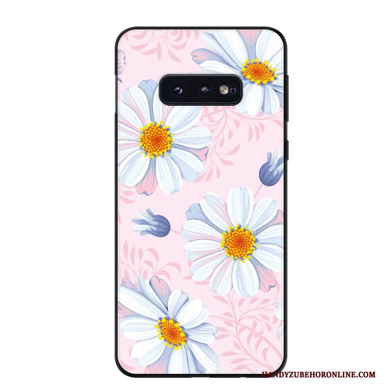 Samsung Galaxy S10e Bescherming Kunst Blauw Spotprent Hoesje Telefoon Trend Ster