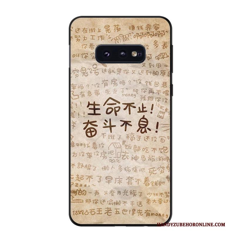 Samsung Galaxy S10e Bescherming Kunst Blauw Spotprent Hoesje Telefoon Trend Ster