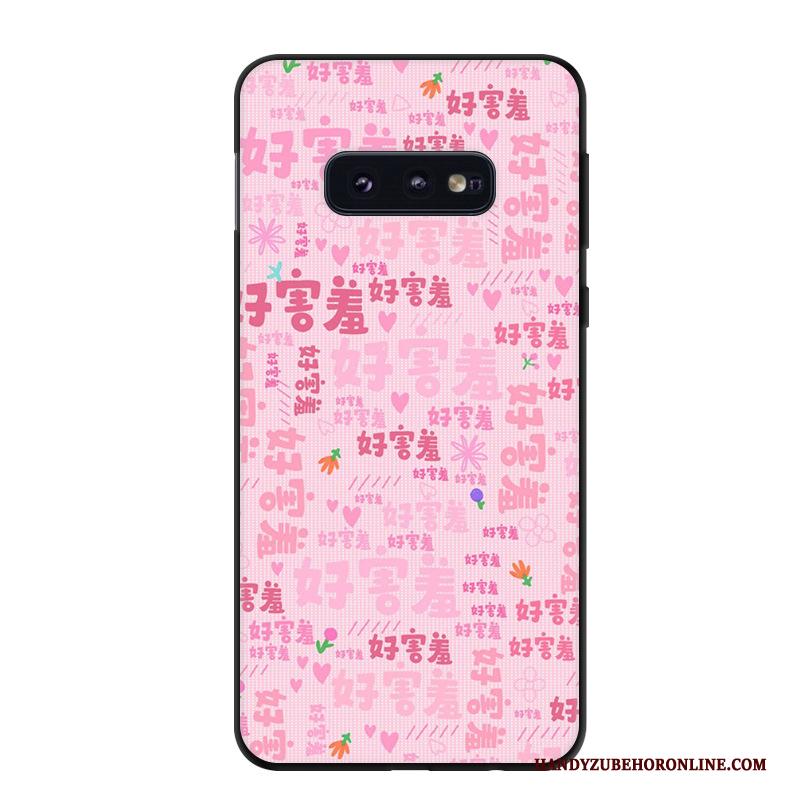 Samsung Galaxy S10e Bescherming Kunst Blauw Spotprent Hoesje Telefoon Trend Ster