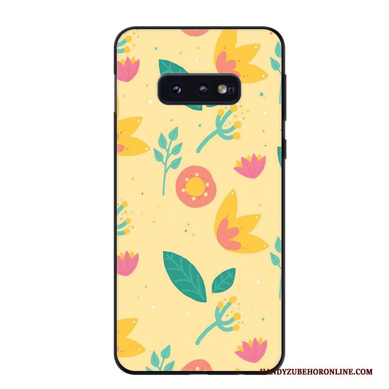 Samsung Galaxy S10e Bescherming Kunst Blauw Spotprent Hoesje Telefoon Trend Ster