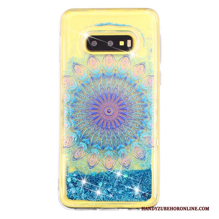 Samsung Galaxy S10e Doorzichtig Bescherming Hoesje Telefoon Drijfzand Vloeistof Ster