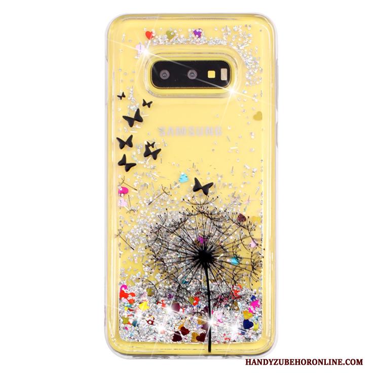Samsung Galaxy S10e Doorzichtig Bescherming Hoesje Telefoon Drijfzand Vloeistof Ster
