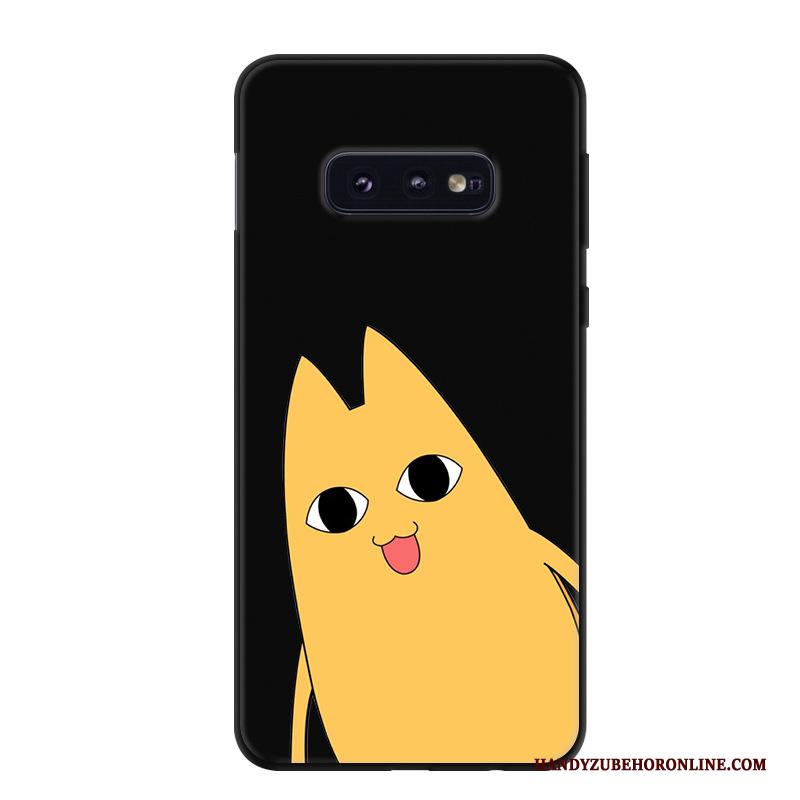 Samsung Galaxy S10e Eenvoudige Zwart Trend Spotprent Hoes Hoesje Telefoon Bescherming