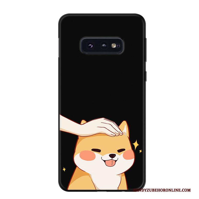 Samsung Galaxy S10e Eenvoudige Zwart Trend Spotprent Hoes Hoesje Telefoon Bescherming