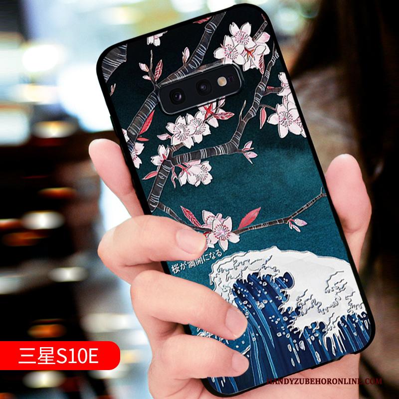 Samsung Galaxy S10e Hoes Hoesje Telefoon Ster High End Pas Blauw Zacht