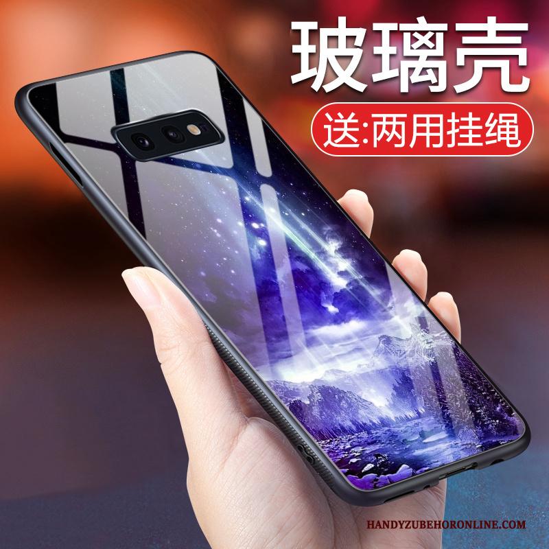 Samsung Galaxy S10e Hoesje Anti-fall Persoonlijk Siliconen Gekleurde Purper Bescherming Mode