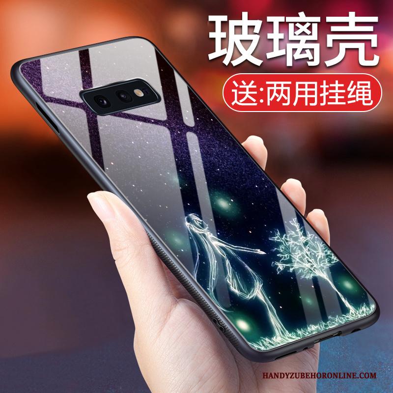 Samsung Galaxy S10e Hoesje Anti-fall Persoonlijk Siliconen Gekleurde Purper Bescherming Mode