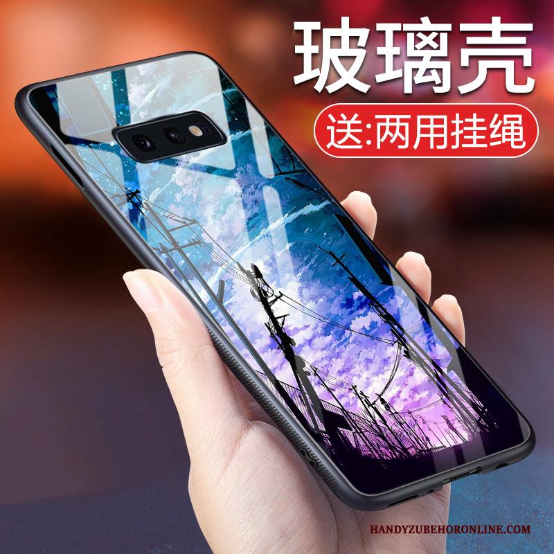 Samsung Galaxy S10e Hoesje Anti-fall Persoonlijk Siliconen Gekleurde Purper Bescherming Mode