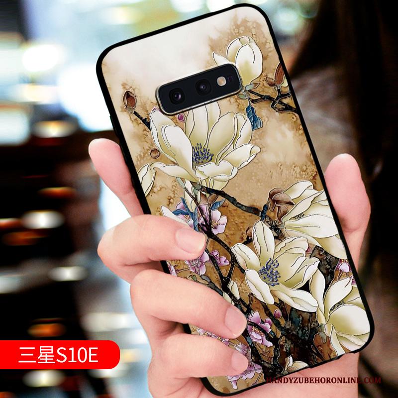 Samsung Galaxy S10e Hoesje Groen Anti-fall Nieuw Dun Bescherming Schrobben Hoes