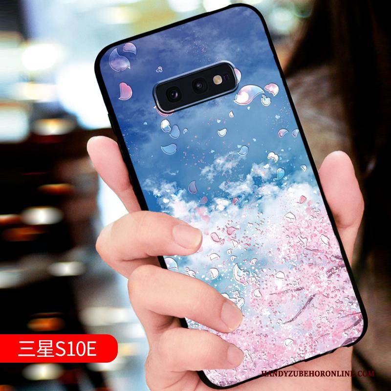 Samsung Galaxy S10e Hoesje Groen Anti-fall Nieuw Dun Bescherming Schrobben Hoes