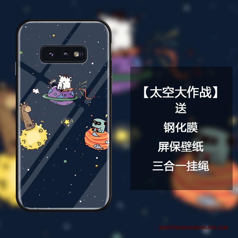 Samsung Galaxy S10e Hoesje Hoes Trend Gehard Glas Spotprent Persoonlijk Bescherming Ster