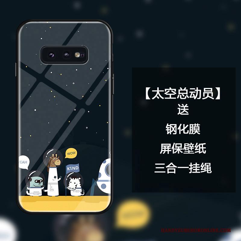 Samsung Galaxy S10e Hoesje Hoes Trend Gehard Glas Spotprent Persoonlijk Bescherming Ster