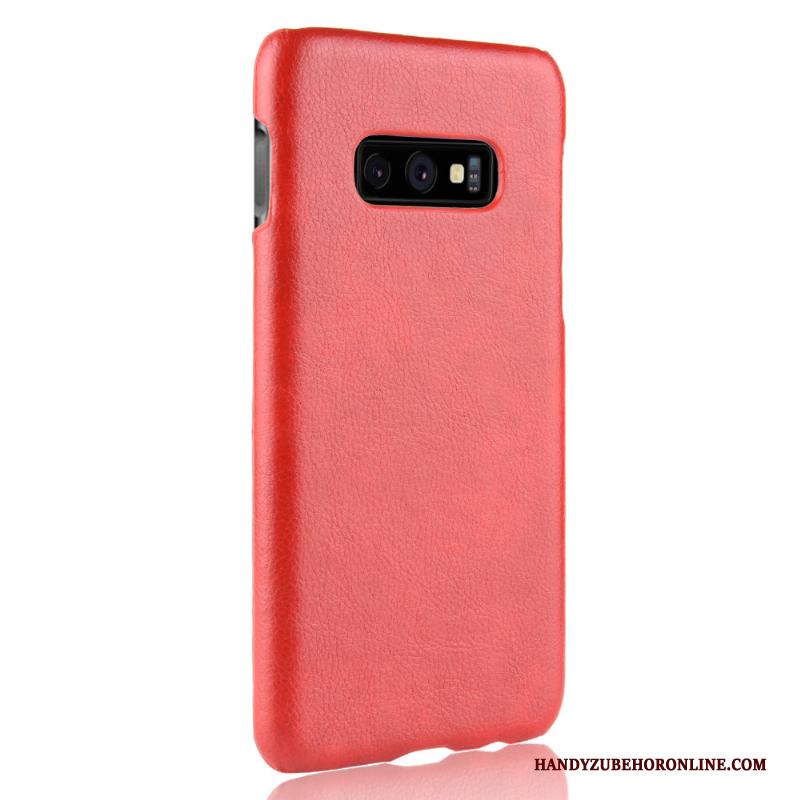 Samsung Galaxy S10e Hoesje Leer Schrobben Tas Soort Aziatische Vrucht Ster Vintage Bescherming