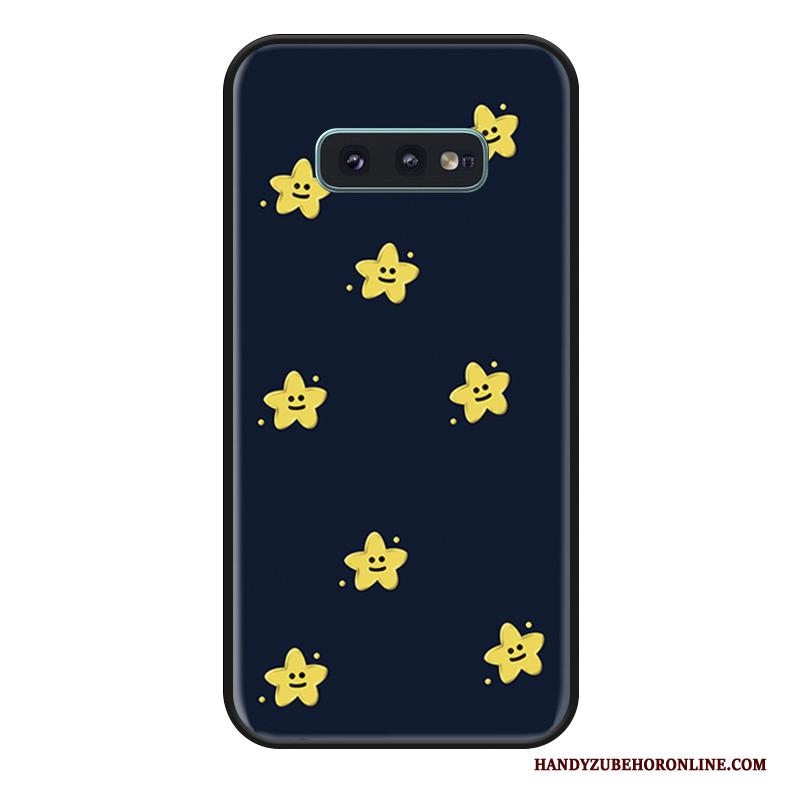 Samsung Galaxy S10e Hoesje Mode Zwart Hanger Trendy Merk Hoes Ster Bescherming